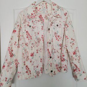 Croft & Barrow Floral Stretch Jean Jacket